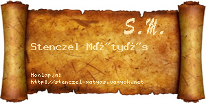 Stenczel Mátyás névjegykártya
